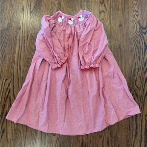 Southern Sunshine Christmas Dress with Santa Smocked Collar